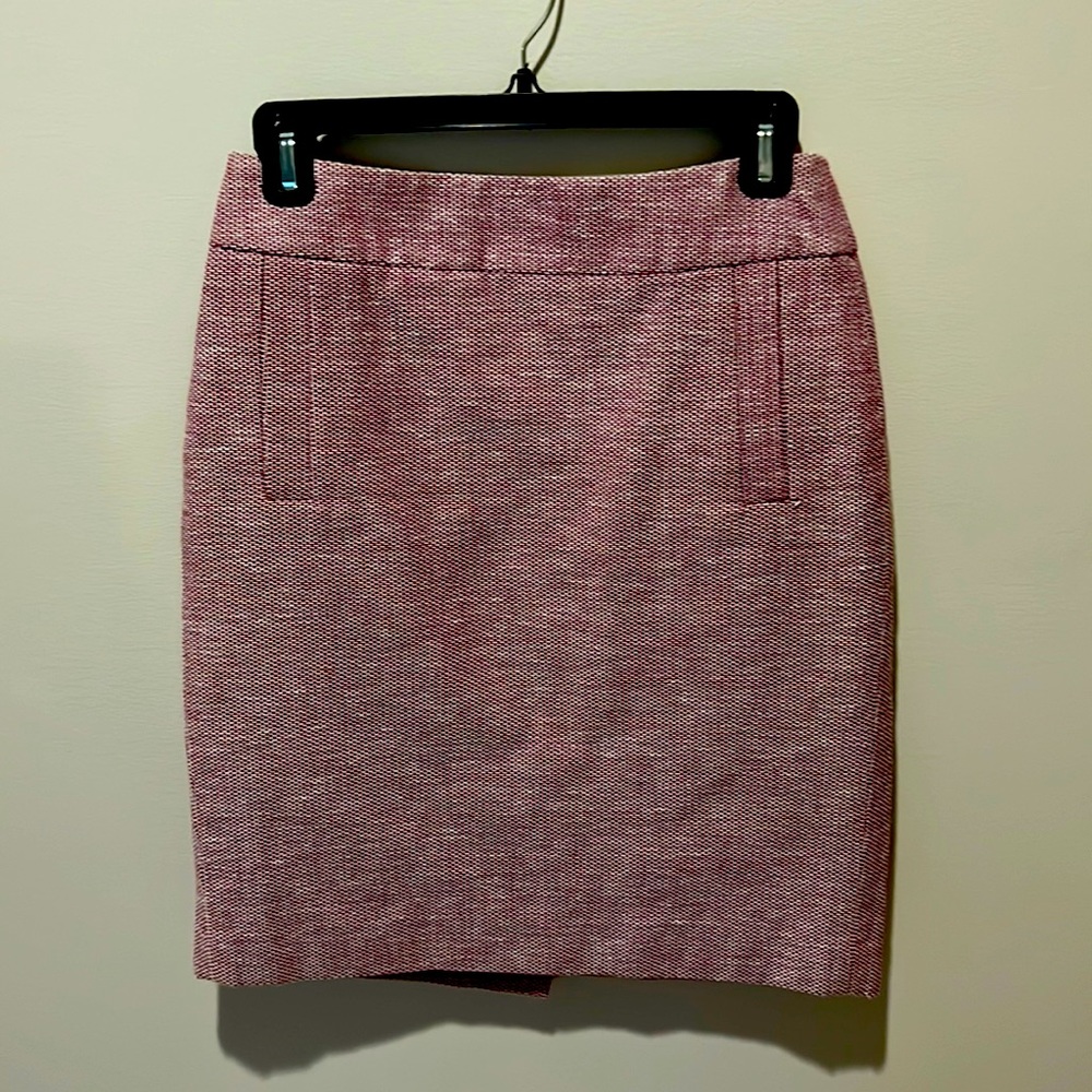 Red tweed skirt